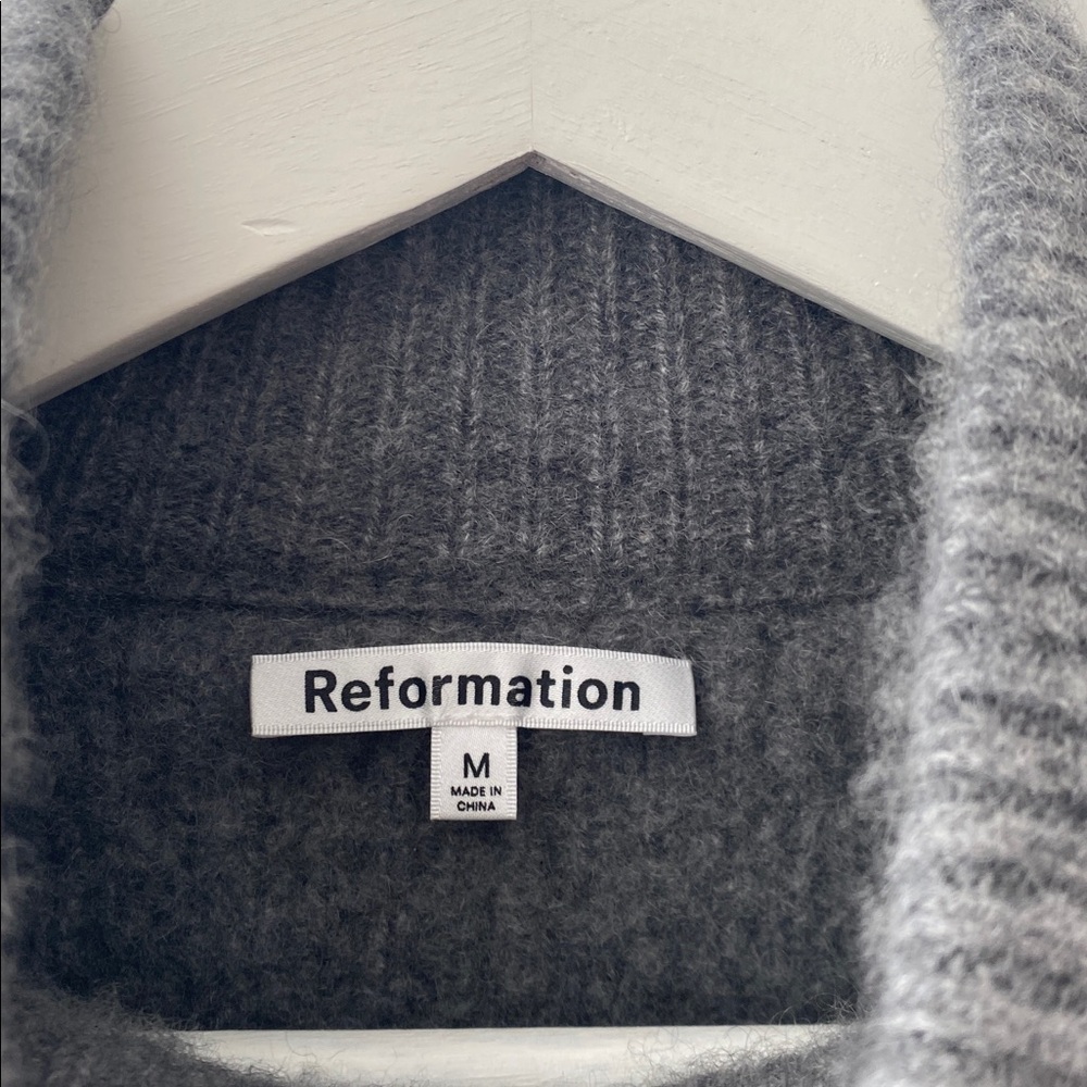 Reformation Dennis Oversized Full Zip Cashmere Cardigan - Picture 5 of 11